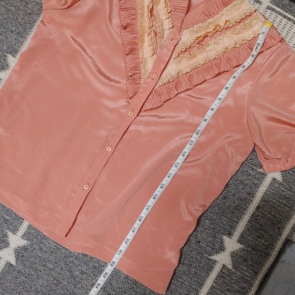 STUNNING Vintage 70's Ruffle Blouse Size M - Picture 12 of 12